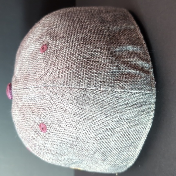 Flight Inspired Dreamcatcher Hemp Fitted Gray/Purple Hat,7 1/4. - Picture 5 of 10